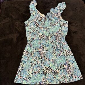 Lilly Pulitzer Light Aqua Spritz Alyssa Romper Size Large